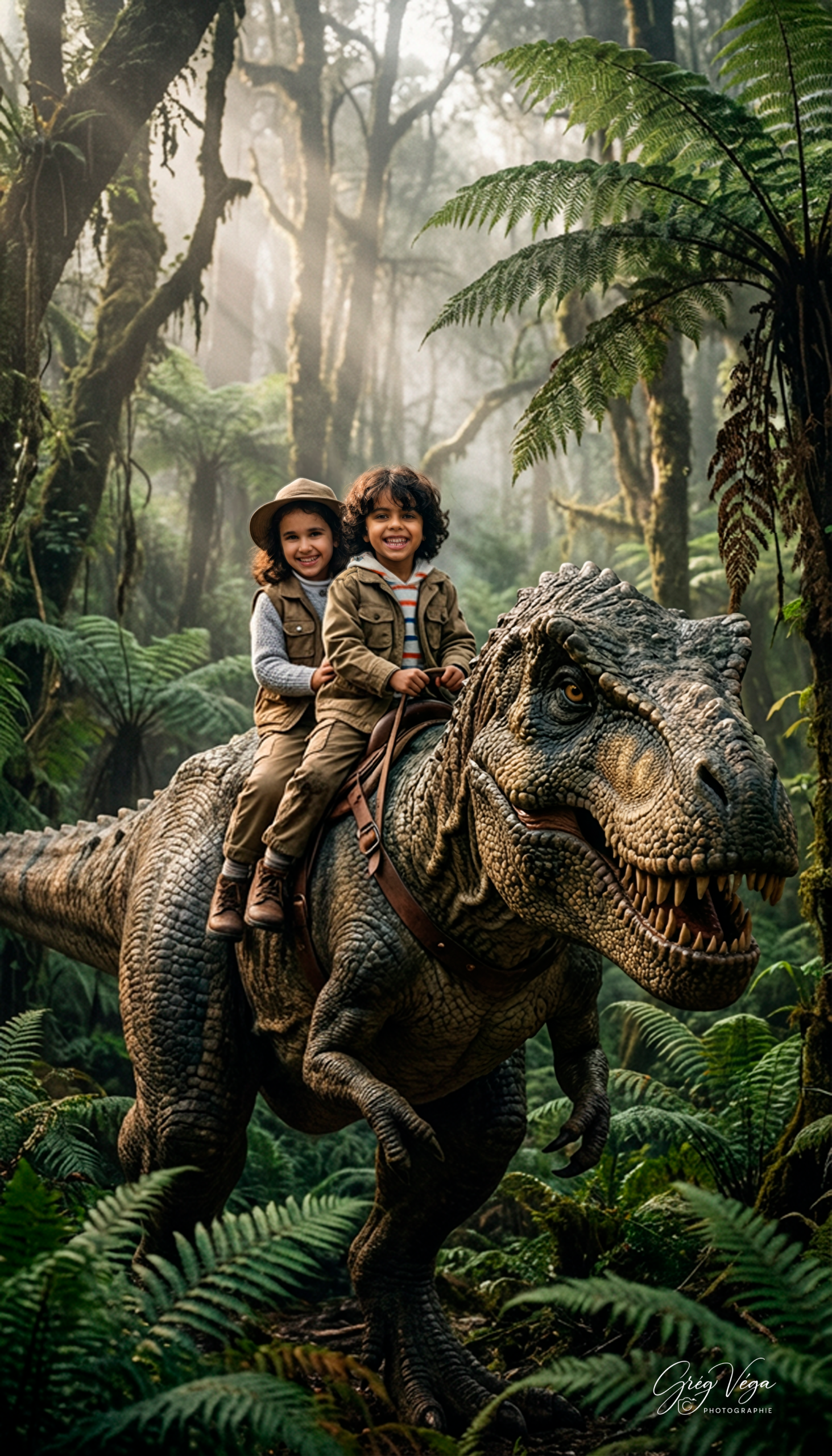 Portrait transformé thème Dino exemple 1